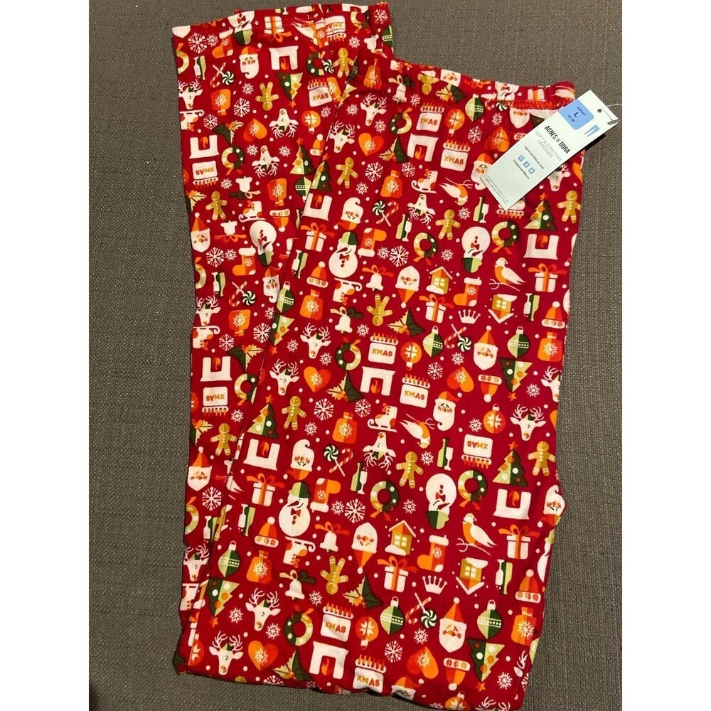 Vintage A&D Agnes Dora leggings Christmas! Nwt womens large 12-16